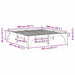Cadru de pat Alb 200 x 200 cm Lemn de pin masiv - WALTI WALTI