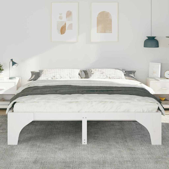 Cadru de pat Alb 180 x 200 cm Lemn de pin masiv - WALTI WALTI