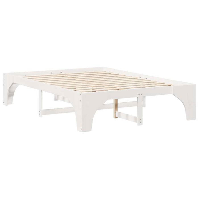 Cadru de pat Alb 150 x 200 cm Lemn de pin masiv - WALTI WALTI