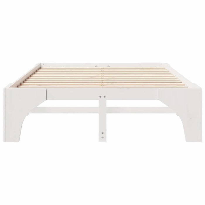 Cadru de pat Alb 150 x 200 cm Lemn de pin masiv - WALTI WALTI