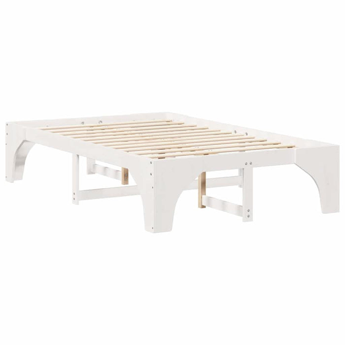 Cadru de pat Alb 140 x 190 cm Lemn de pin masiv - WALTI WALTI
