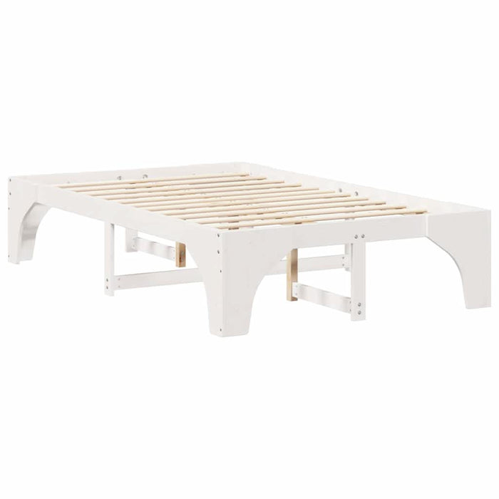 Cadru de pat Alb 140 x 190 cm Lemn de pin masiv - WALTI WALTI