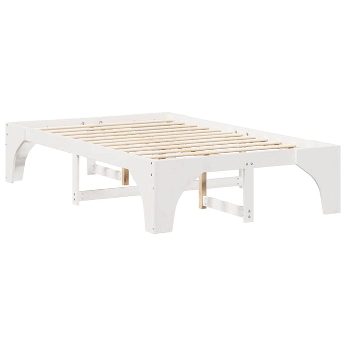 Cadru de pat Alb 135 x 190 cm Lemn de pin masiv - WALTI WALTI
