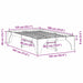 Cadru de pat Alb 135 x 190 cm Lemn de pin masiv - WALTI WALTI