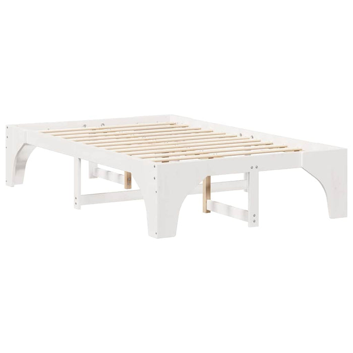 Cadru de pat Alb 120 x 190 cm Lemn de pin masiv - WALTI WALTI