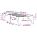 Cadru de pat Alb 90 x 200 cm Lemn de pin masiv - WALTI WALTI