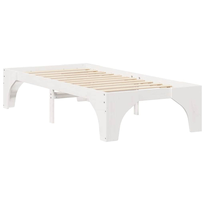 Cadru de pat Alb 75 x 190 cm Lemn de pin masiv - WALTI WALTI