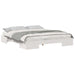 Cadru de pat de podea Alb 200 x 200 cm Lemn masiv de pin - WALTI WALTI
