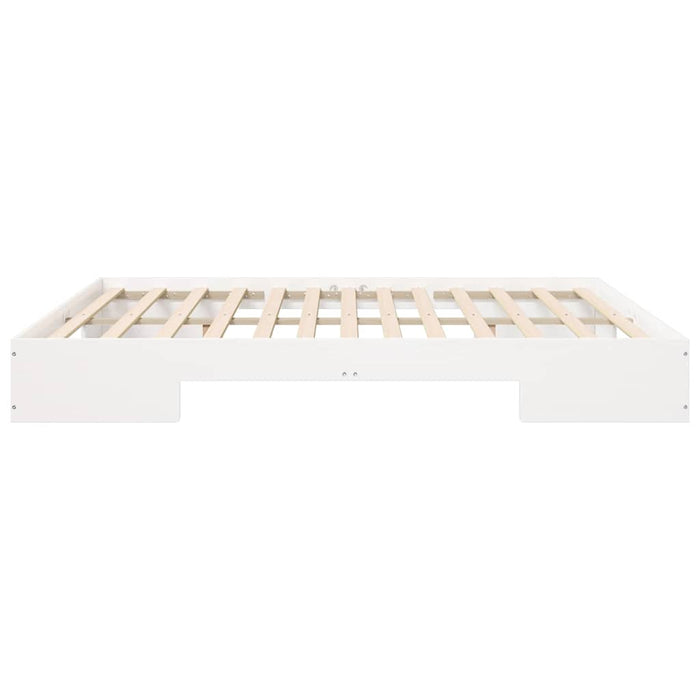 Cadru de pat de podea Alb 180 x 200 cm Lemn masiv de pin - WALTI WALTI