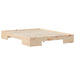 Cadru de pat de podea Maro 160 x 200 cm Lemn masiv de pin - WALTI WALTI