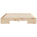 Cadru de pat de podea Maro 160 x 200 cm Lemn masiv de pin - WALTI WALTI