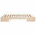 Cadru de pat de podea Maro 150 x 200 cm Lemn masiv de pin - WALTI WALTI