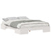 Cadru de pat de podea Alb 150 x 200 cm Lemn masiv de pin - WALTI WALTI