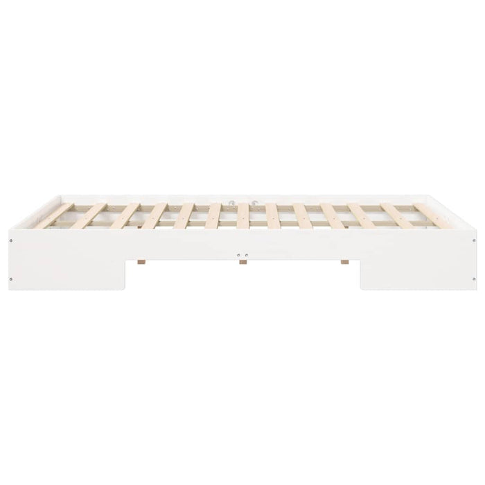 Cadru de pat de podea Alb 120 x 200 cm Lemn masiv de pin - WALTI WALTI