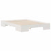 Cadru de pat de podea Alb 120 x 190 cm Lemn masiv de pin - WALTI WALTI