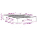 Cadru de pat de podea Alb 120 x 190 cm Lemn masiv de pin - WALTI WALTI