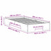 Cadru de pat de podea Alb 100 x 200 cm Lemn masiv de pin - WALTI WALTI