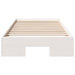 Cadru de pat de podea Alb 80 x 200 cm Lemn masiv de pin - WALTI WALTI