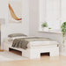 Cadru de pat de podea Alb 90 x 190 cm Lemn masiv de pin - WALTI WALTI