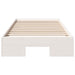 Cadru de pat de podea Alb 75 x 190 cm Lemn masiv de pin - WALTI WALTI