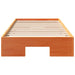 Cadru de pat de podea Maro 75 x 190 cm Lemn masiv de pin - WALTI WALTI