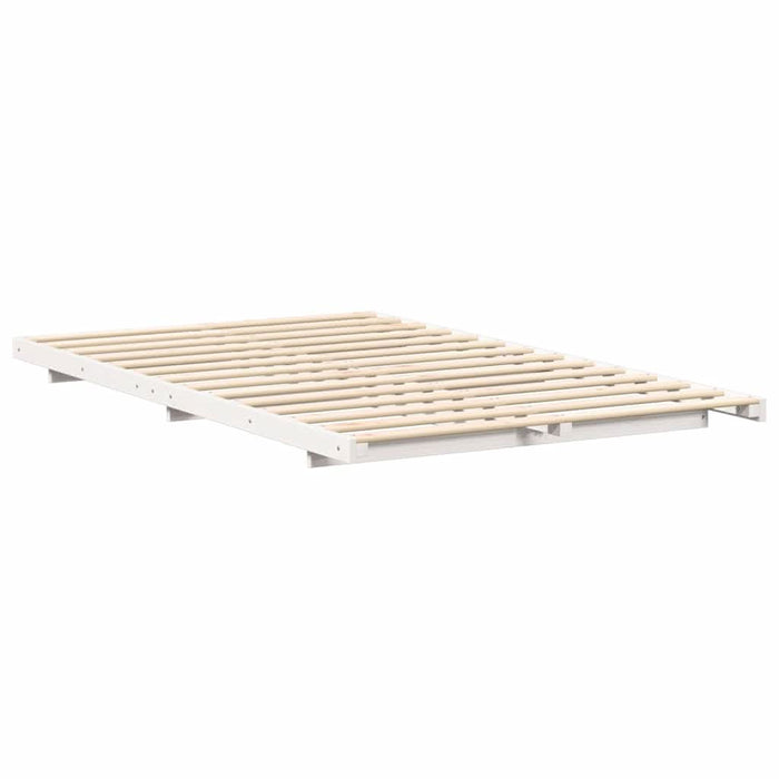 Cadru de pat Alb 140 x 190 cm Lemn de pin masiv - WALTI WALTI