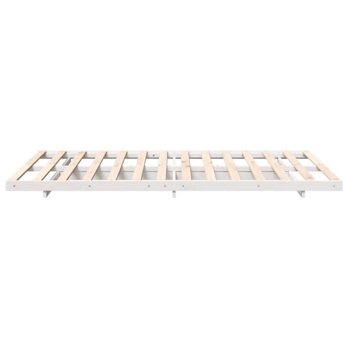 Cadru de pat Alb 140 x 190 cm Lemn de pin masiv - WALTI WALTI