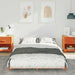 Cadru de pat Maroniu cerat 140 x 190 cm Lemn de pin masiv - WALTI WALTI