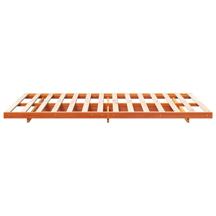 Cadru de pat Maroniu cerat 140 x 190 cm Lemn de pin masiv - WALTI WALTI