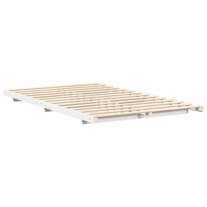 Cadru de pat Alb 135 x 190 cm Lemn de pin masiv - WALTI WALTI