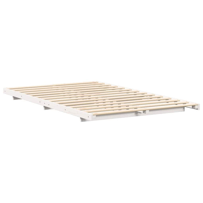 Cadru de pat Alb 135 x 190 cm Lemn de pin masiv - WALTI WALTI