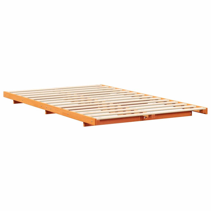 Cadru de pat Maroniu cerat 135 x 190 cm Lemn de pin masiv - WALTI WALTI