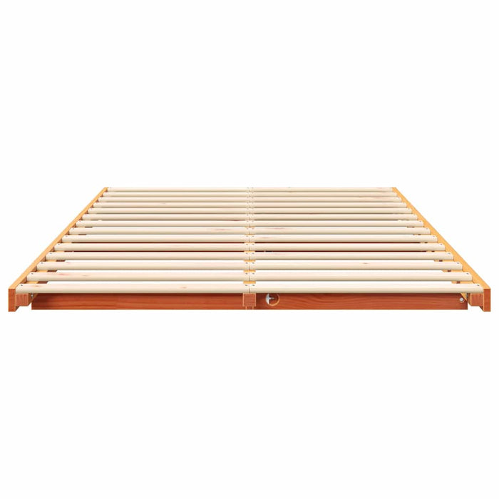 Cadru de pat Maroniu cerat 135 x 190 cm Lemn de pin masiv - WALTI WALTI