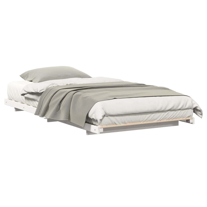 Cadru de pat Alb 100 x 200 cm Lemn de pin masiv - WALTI WALTI