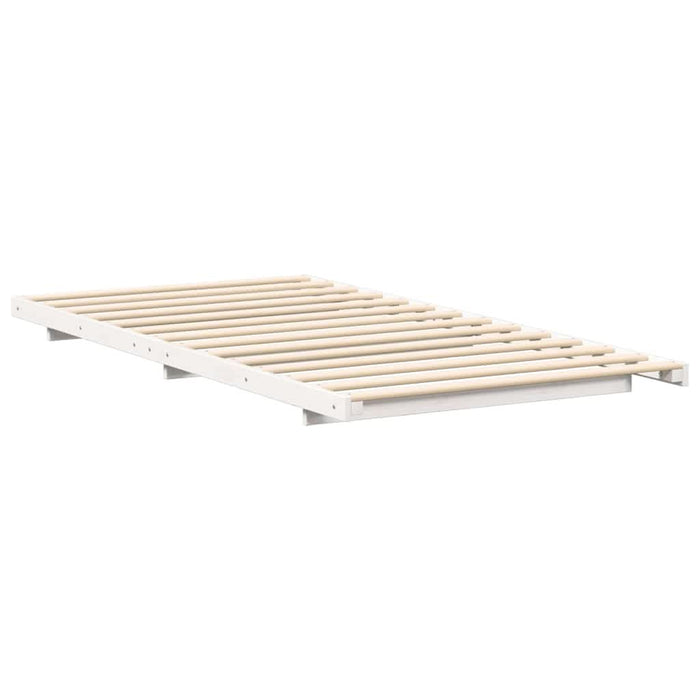 Cadru de pat Alb 100 x 200 cm Lemn de pin masiv - WALTI WALTI
