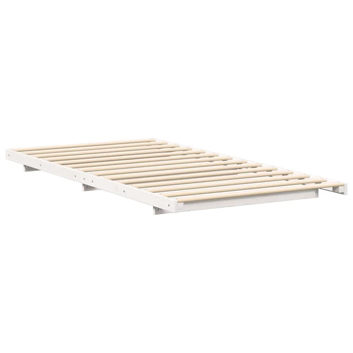 Cadru de pat Alb 100 x 200 cm Lemn de pin masiv - WALTI WALTI