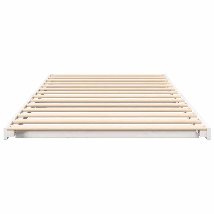 Cadru de pat Alb 100 x 200 cm Lemn de pin masiv - WALTI WALTI
