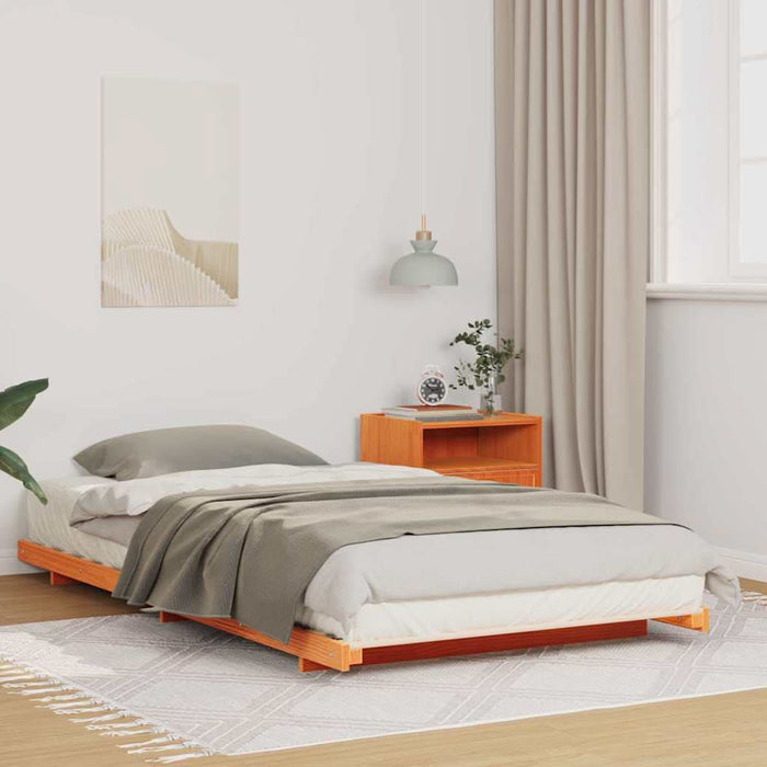 Cadru de pat Maroniu cerat 80 x 210 cm Lemn de pin masiv - WALTI WALTI