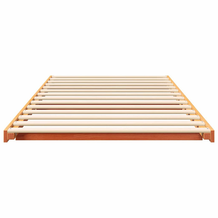 Cadru de pat Maroniu cerat 100 x 210 cm Lemn de pin masiv - WALTI WALTI