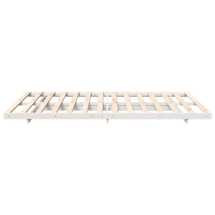 Cadru de pat Alb 140 x 210 cm Lemn de pin masiv - WALTI WALTI