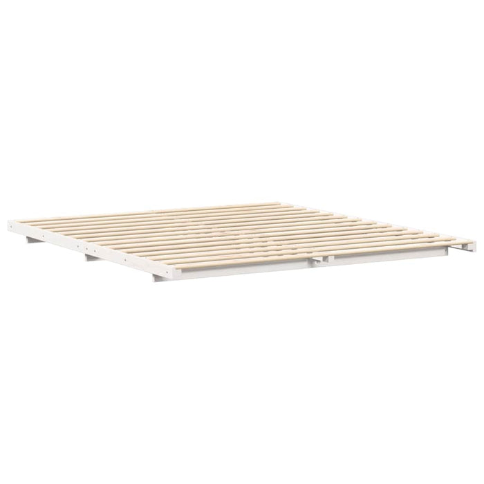 Cadru de pat Alb 180 x 210 cm Lemn de pin masiv - WALTI WALTI