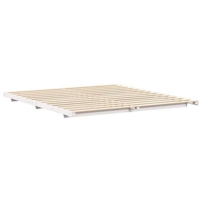 Cadru de pat Alb 200 x 210 cm Lemn de pin masiv - WALTI WALTI