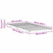 Cadru de pat Maroniu cerat 100 x 220 cm Lemn de pin masiv - WALTI WALTI