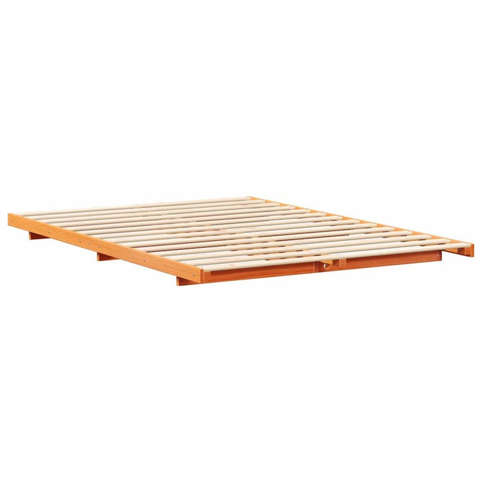 Cadru de pat Maroniu cerat 160 x 220 cm Lemn de pin masiv - WALTI WALTI