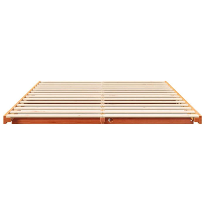 Cadru de pat Maroniu cerat 160 x 220 cm Lemn de pin masiv - WALTI WALTI