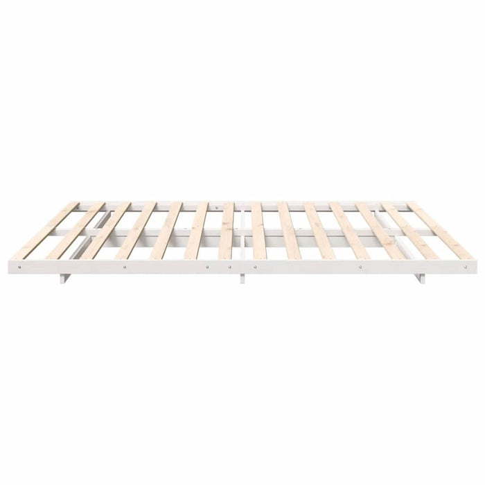 Cadru de pat Alb 180 x 220 cm Lemn de pin masiv - WALTI WALTI