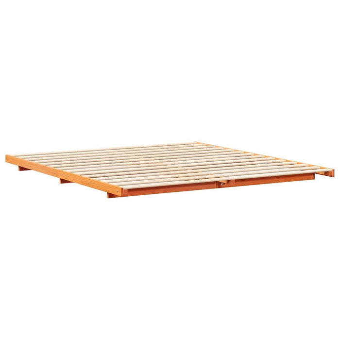 Cadru de pat Maroniu cerat 180 x 220 cm Lemn de pin masiv - WALTI WALTI