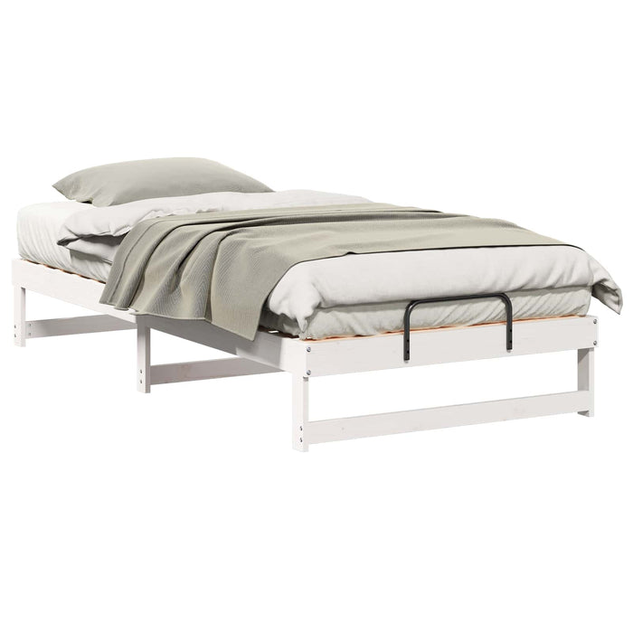 Cadru de pat Alb 100 x 200 cm Lemn de pin masiv - WALTI WALTI