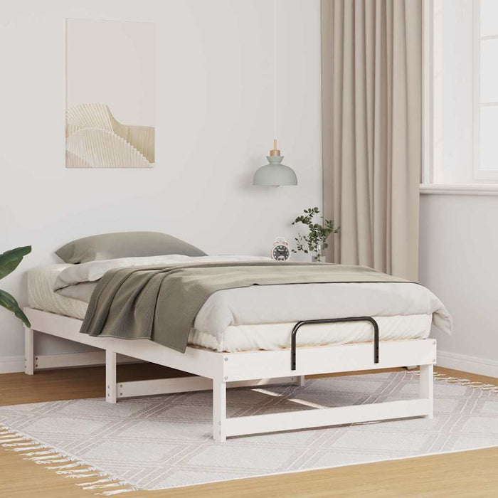 Cadru de pat Alb 75 x 190 cm Lemn de pin masiv - WALTI WALTI