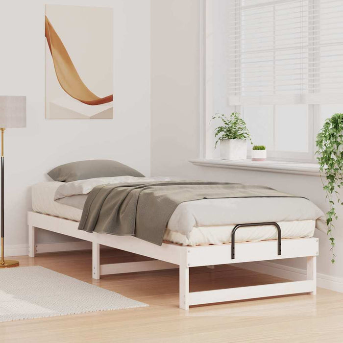 Cadru de pat Alb 80 x 210 cm Lemn de pin masiv - WALTI WALTI